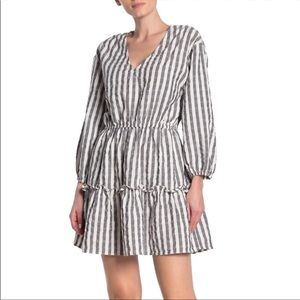 HEROES & DREAMERS – V-Neck Tiered Mini Dress NWT